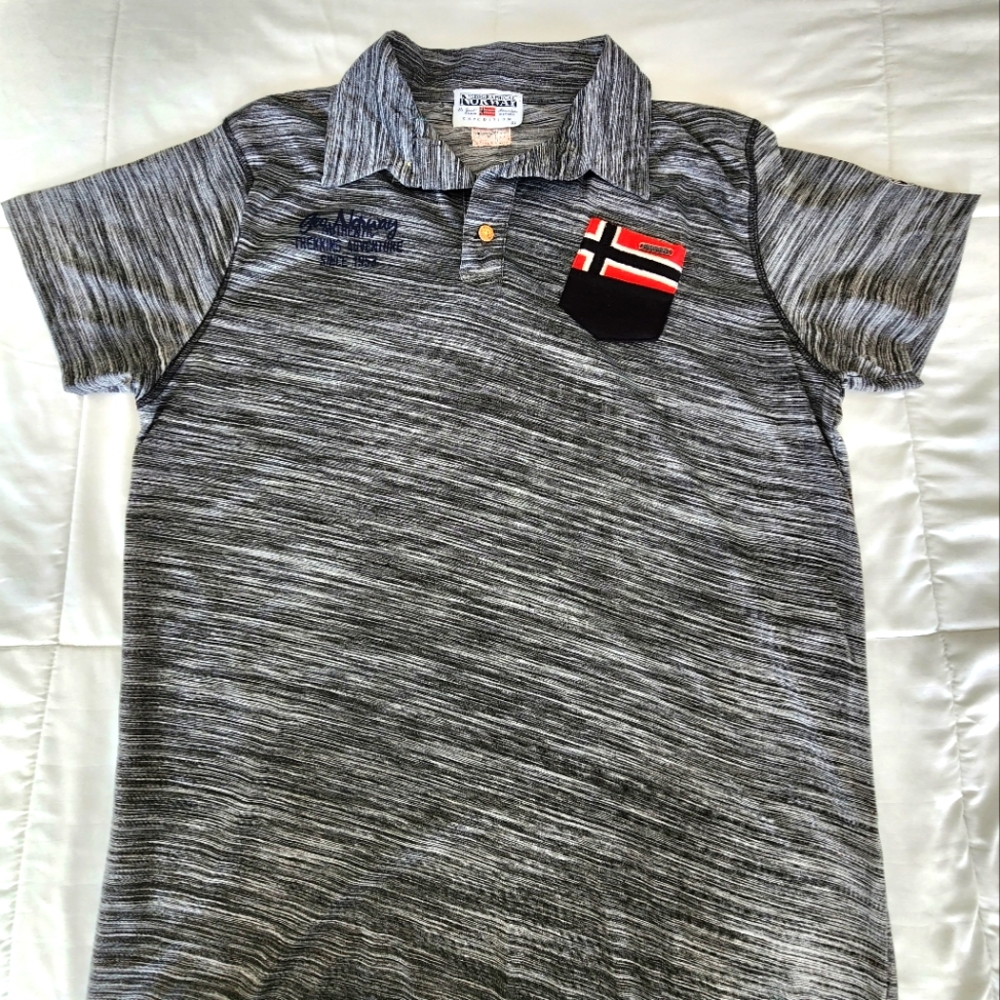 😎Like New XL Grey Polo by Geographical Norway in Excellent Condition🇳🇴🇳🇴
